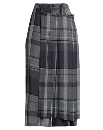 Y's Yohji Yamamoto Woman Pants Charcoal Size 2 Rayon, Cellulose, Nylon, Wool In Gray