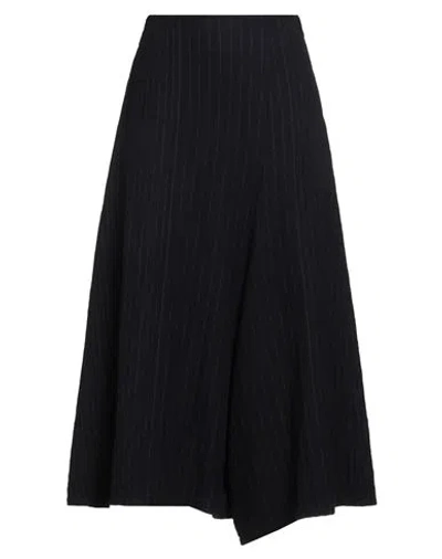 Y'S Y'S YOHJI YAMAMOTO WOMAN PANTS MIDNIGHT BLUE SIZE 2 RAYON, WOOL