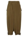 Y's Yohji Yamamoto Woman Pants Military Green Size 2 Triacetate, Polyester In Green