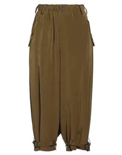 Y's Yohji Yamamoto Woman Pants Military Green Size 2 Triacetate, Polyester