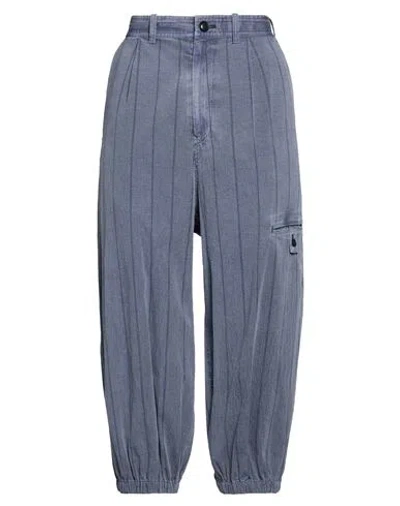 Y's Yohji Yamamoto Woman Pants Slate Blue Size 2 Cotton