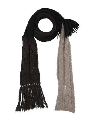 Y's Yohji Yamamoto Woman Scarf Black Size S Wool, Mohair Wool, Nylon