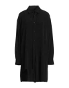Y's Yohji Yamamoto Woman Shirt Black Size 2 Triacetate, Polyester In Black