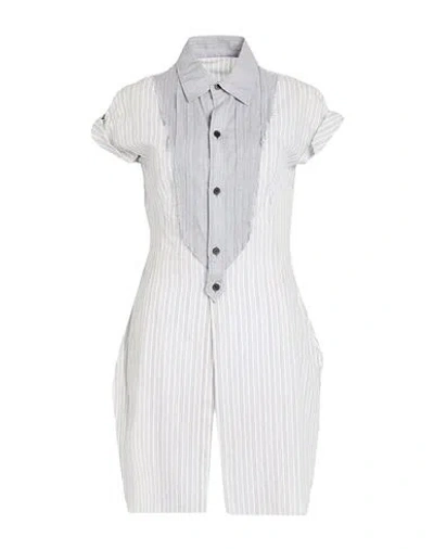 Y's Yohji Yamamoto Woman Shirt Grey Size 3 Cotton, Cupro, Linen In Multi
