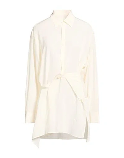 Y's Yohji Yamamoto Woman Shirt Ivory Size 2 Triacetate, Polyester In Neutral