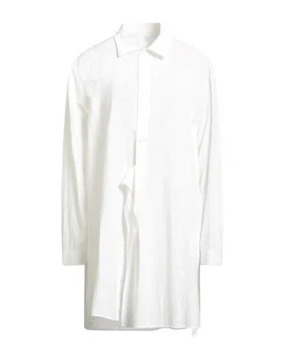 Y's Yohji Yamamoto Woman Shirt White Size 2 Cotton, Linen In Multi