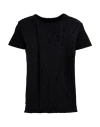 Y's Open-knit Panelled T-shirt In Black