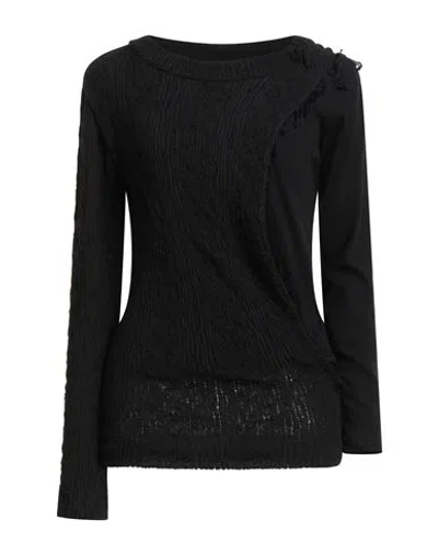 Y's Yohji Yamamoto Woman Sweater Black Size 2 Wool, Cotton