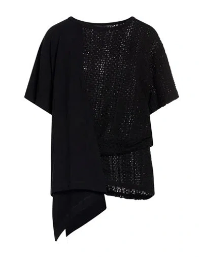 Y's Yohji Yamamoto Woman T-shirt Black Size 2 Cotton