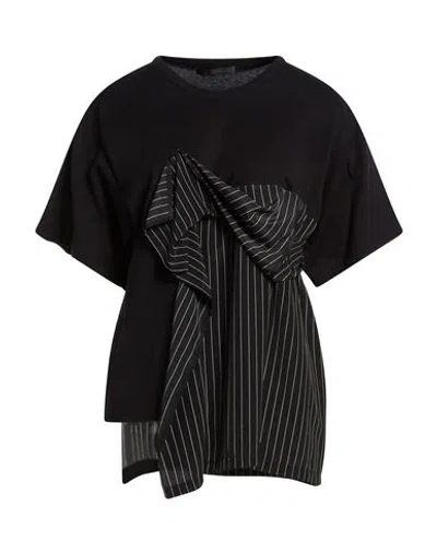 Y's Yohji Yamamoto Woman T-shirt Black Size 2 Cotton, Polyester