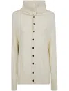 Y's Side Drape Cardigan In White