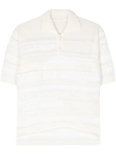 Y's Polo Knitted Top In Neutrals
