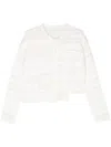 Y's Cardigan Mit Asymmetrischem Saum In White