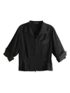 Y's 3/4 Sleeve Blouse In Black