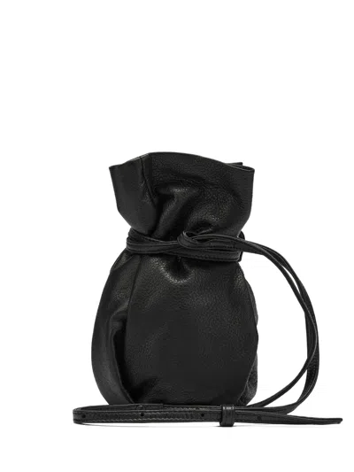 Y's Zip-up Leather Clutch Bag In Black