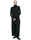 Y's Zippered Denim Jumpsuit In Black