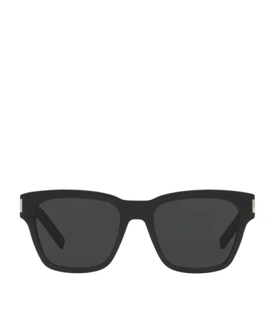 Ysl Acetate Pillow Rectangle Sunglasses In Black