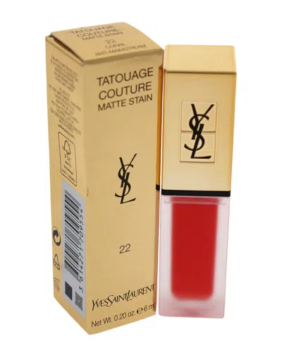 Ysl Beauty Ysl 0.2oz Corail Anti-mainstream Tatouage Couture Liquid Matte Lip Stain In Gold