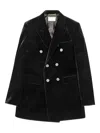 Ysl Double-breasted Blazer In Black