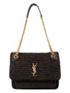 Ysl Medium Niki Logo Shoulder Bag In Brown