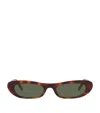 Ysl Oval Sunglasses In Brown