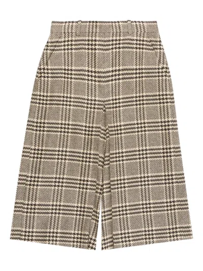 Ysl Plaid Trousers In Neutral