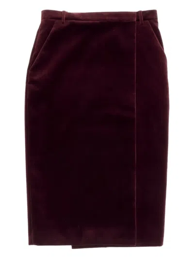 Ysl Pocket Midi Skirt In Multi