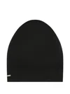 Ysl Ribbed Beanie Hat In Black