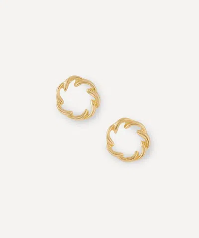 Ysso 18ct-24ct Gold Plated Wreath Earrings In Multi