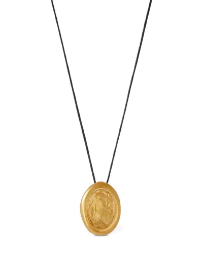 Ysso Aesop Cord Necklace In Gold