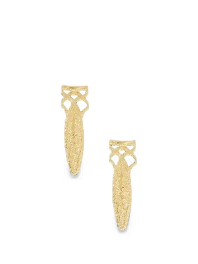 Ysso Amphora Drop Earrings In Gold