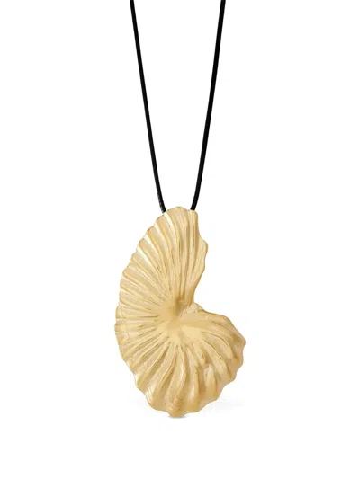 Ysso Birth Of Venus Shell-motif Necklace In Gold