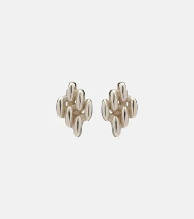 Ysso Chain Link Mini 925 Sterling Silver Earrings In Gold