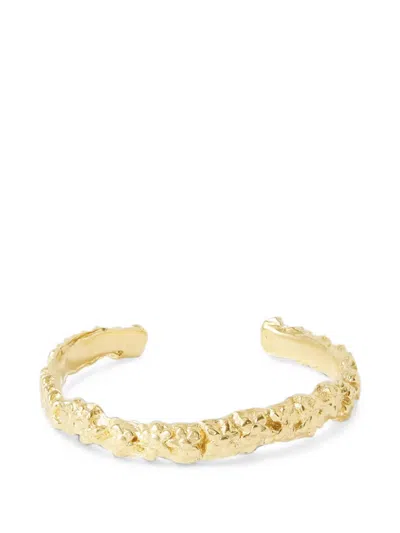 Ysso Louiza Hammered Cuff Bracelet In Gold