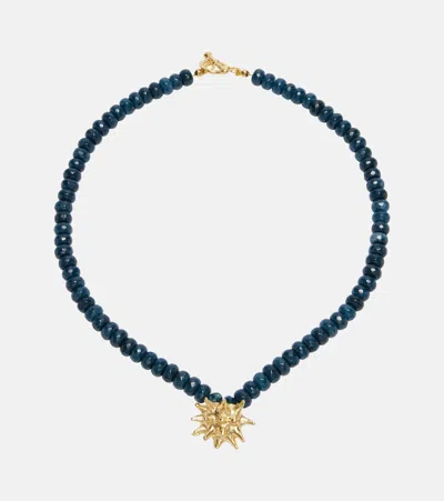 Ysso Sea Urchin Gold-plated Jade Necklace In Multi
