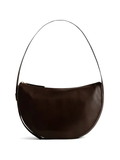 Yu Mei Antonia Leather Shoulder Bag In Brown