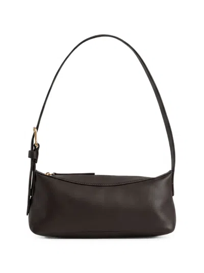 Yu Mei Bobby Leather Shoulder Bag In Brown