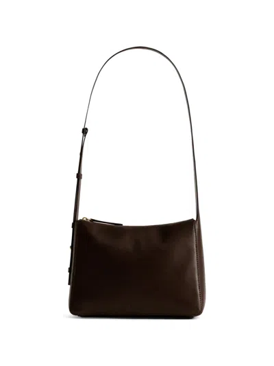 Yu Mei Brooke Leather Shoulder Bag In Brown