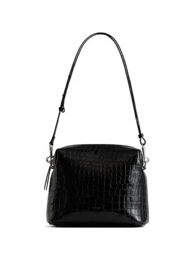 Yu Mei Ch'lita Croc-effect Leather Crossbody Bag In Black
