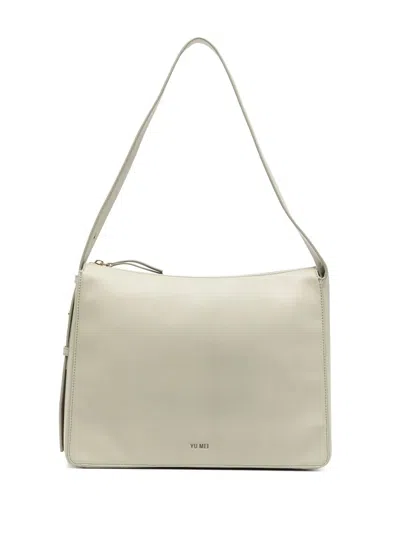 Yu Mei Debossed-logo Tote Bag In Green