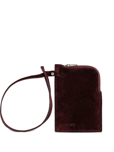 Yu Mei Greta Zip Clutch Bag In Red