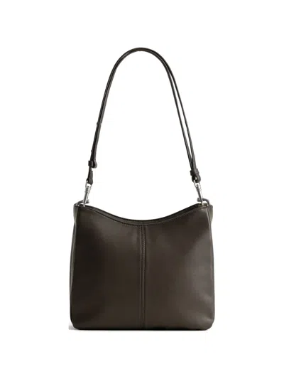 Yu Mei Joan Leather Shoulder Bag In Brown