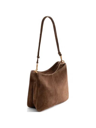 Yu Mei Joan Suede Shoulder Bag In Brown