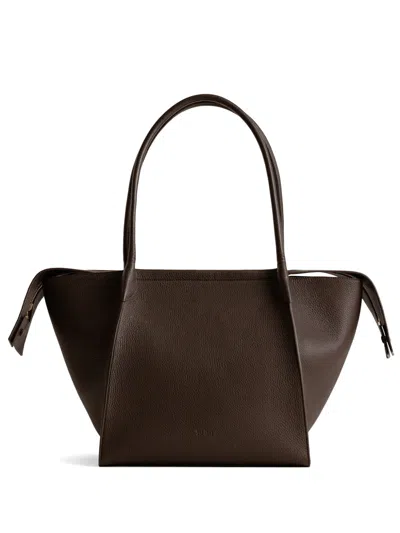 Yu Mei Large Claudia Zip-fastening Leather Tote Bag In Brown