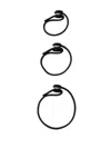 Yu Mei Leather Cable Ties (set Of Three) In Schwarz