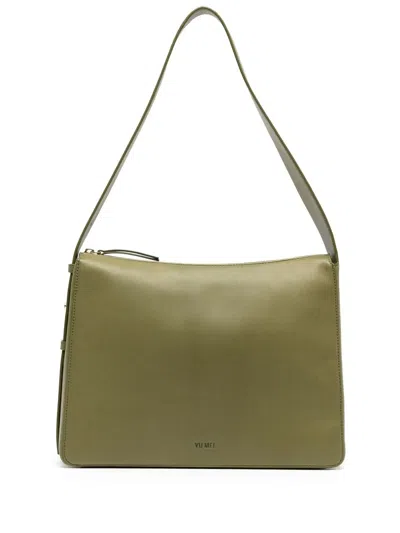 Yu Mei Logo-de Bossed Tote Bag In Green