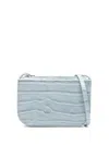 Yu Mei Mini Vi Crocodile-effect Crossbody Bag In Blue