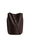 Yu Mei Phoebe Strap Bucket Bag In Brown