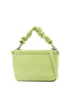 Yu Mei Scrunchie Vi Suede Crossbody Bag In Green