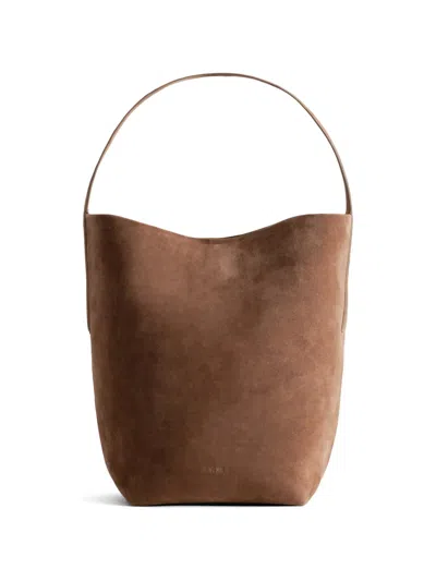Yu Mei Suede Tote Bag In Brown